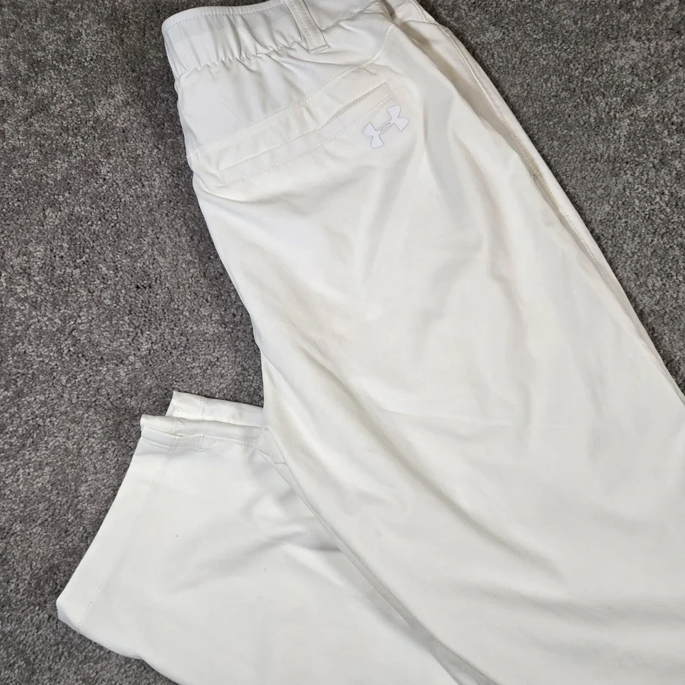 Under Armour Pants Mens Golf Pant 32x32 White Golf Performance Nylon Stretch